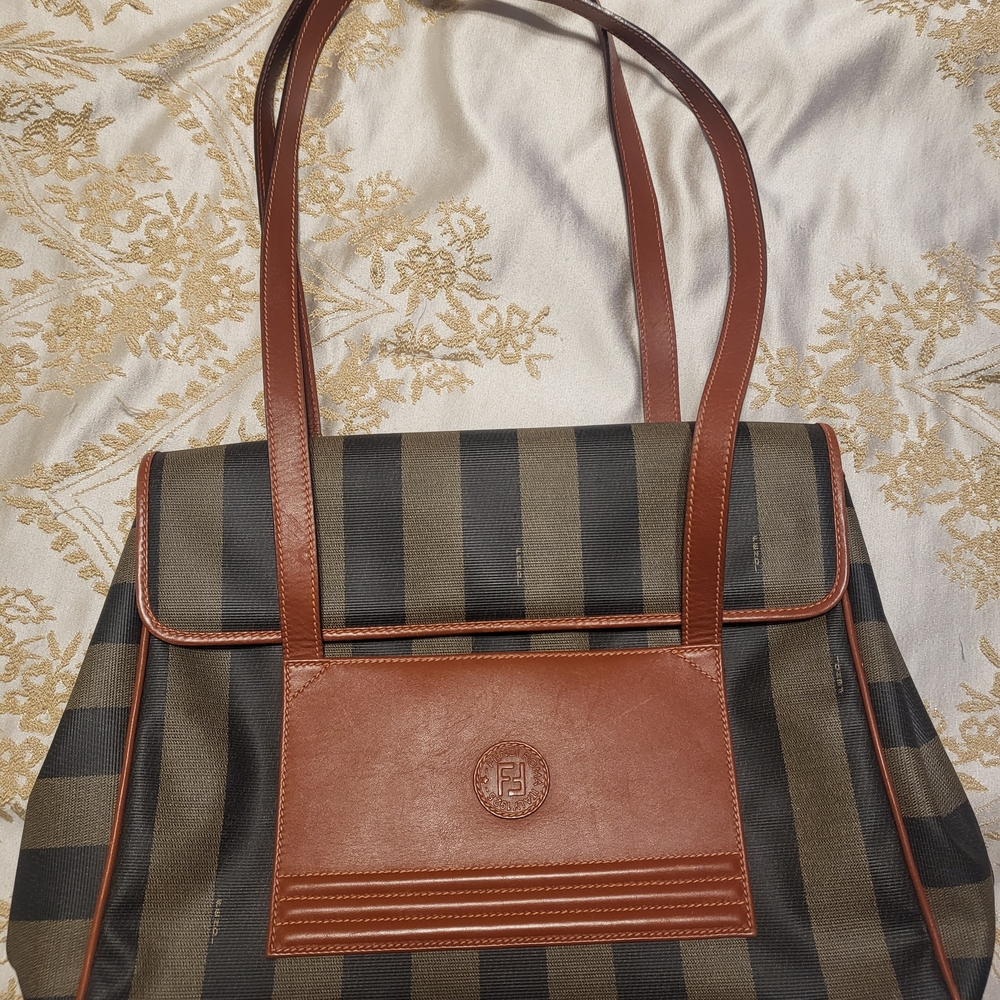 Fendi Brown and Black Striped Women's Bag